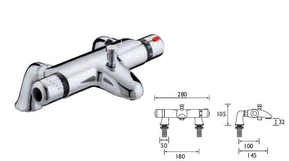 Sirrus - Thermostatic Bath Shower Mixer - DISCONTINUED - GF THBSM C